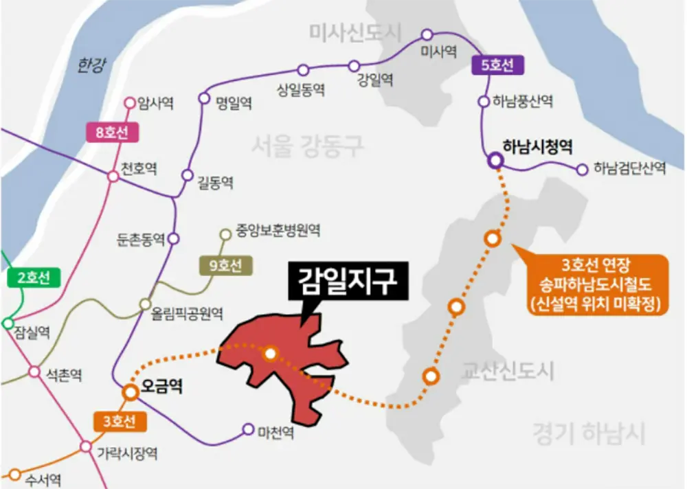 3호선 연장 노선도